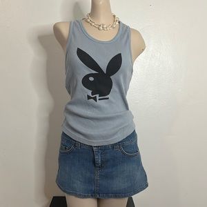PLAYBOY BUNNY BLUE TANK TOP